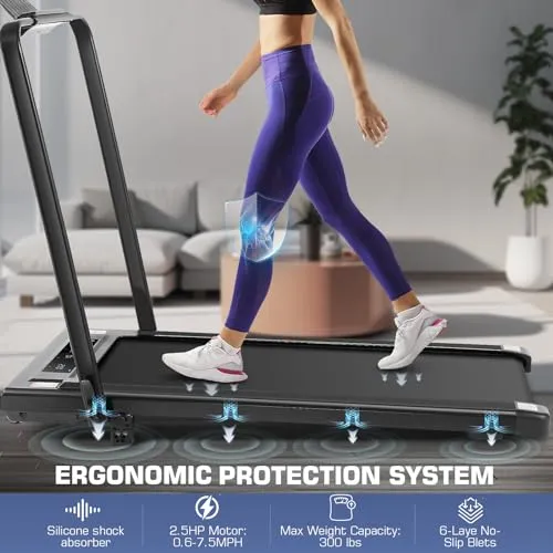 ANCHEER Under Desk Treadmill, 2.5HP Walking Pad Treadmill with Remote Control, Portable Compact Walking Treadmill for Home/Office/Gym, Installation-Free