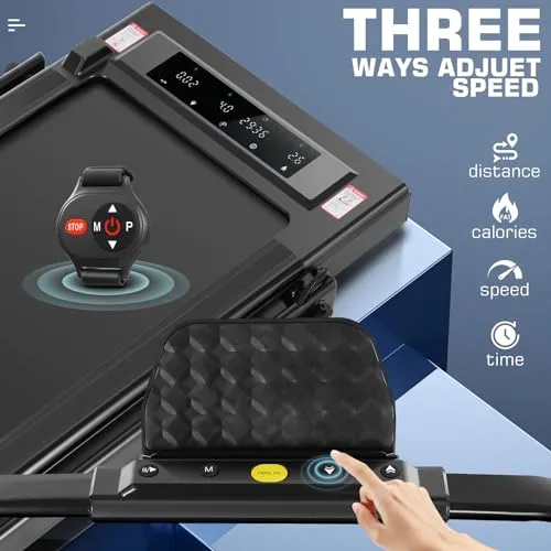 ANCHEER Under Desk Treadmill, 2.5HP Walking Pad Treadmill with Remote Control, Portable Compact Walking Treadmill for Home/Office/Gym, Installation-Free