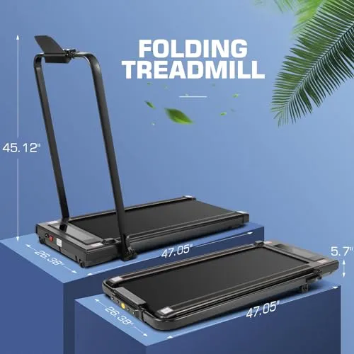 ANCHEER Under Desk Treadmill, 2.5HP Walking Pad Treadmill with Remote Control, Portable Compact Walking Treadmill for Home/Office/Gym, Installation-Free
