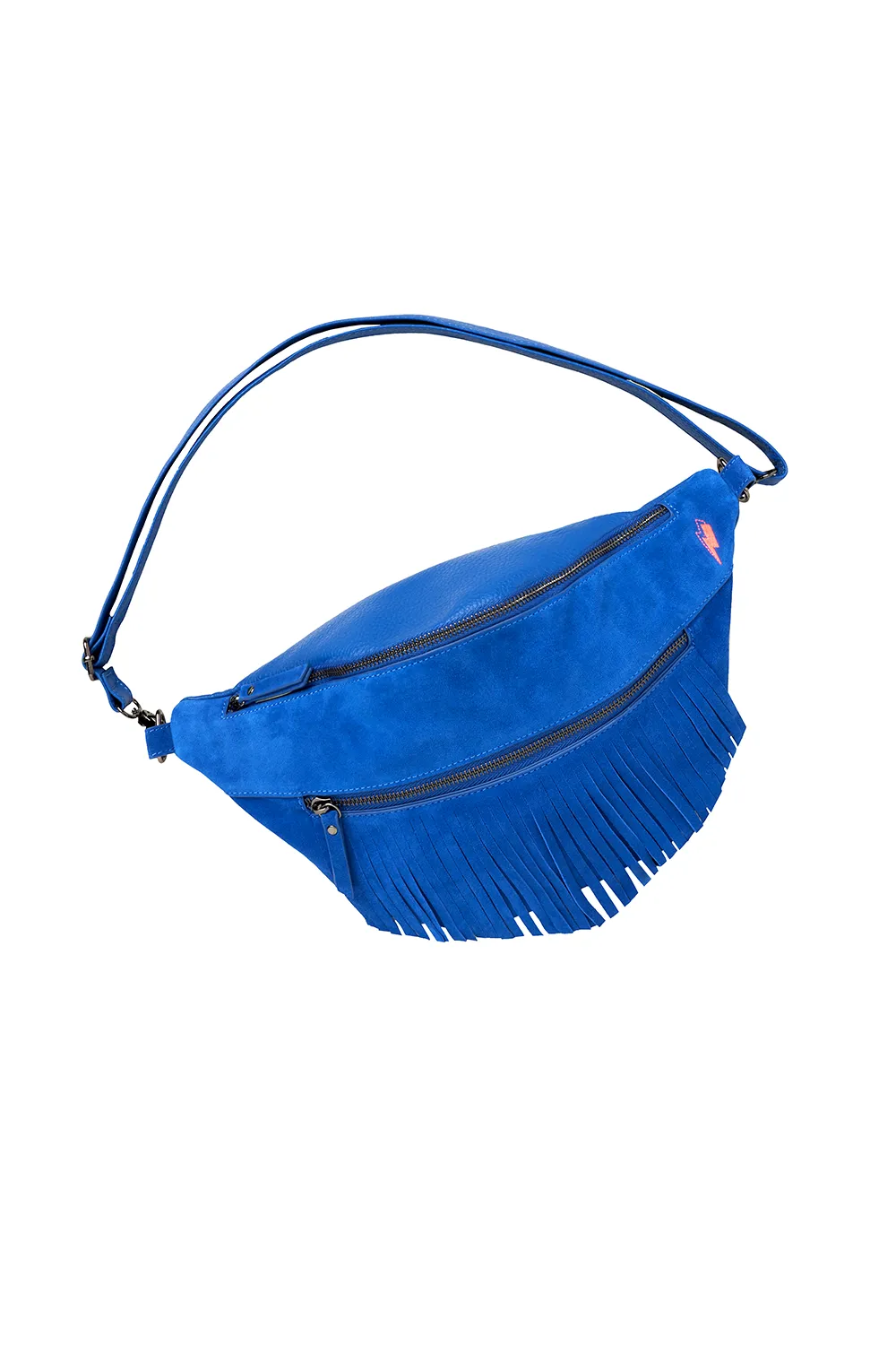 Blue Fringed Bum Bag