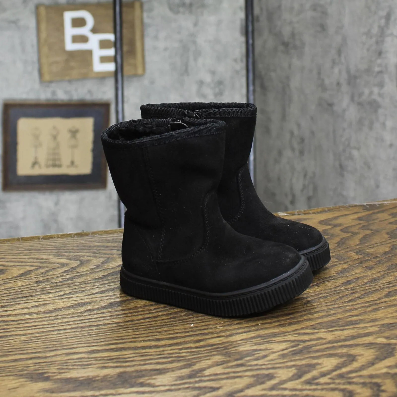 Cat & Jack Toddler Girls Pip Shearling Style Boots 88435631 Black 6T