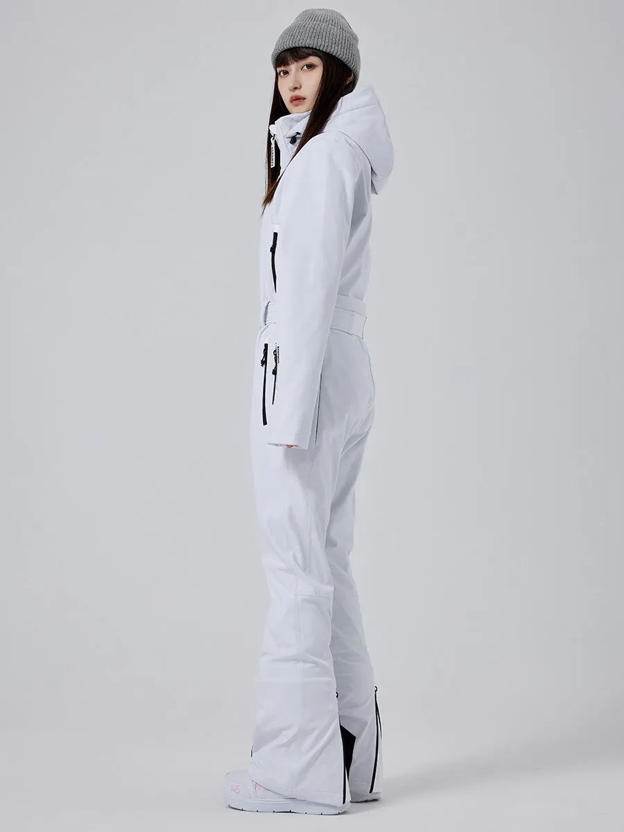 Cute Slim One Piece Ski Suit High Neck Snowsuits