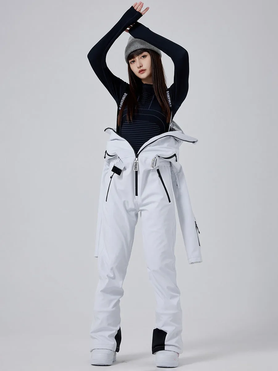 Cute Slim One Piece Ski Suit High Neck Snowsuits