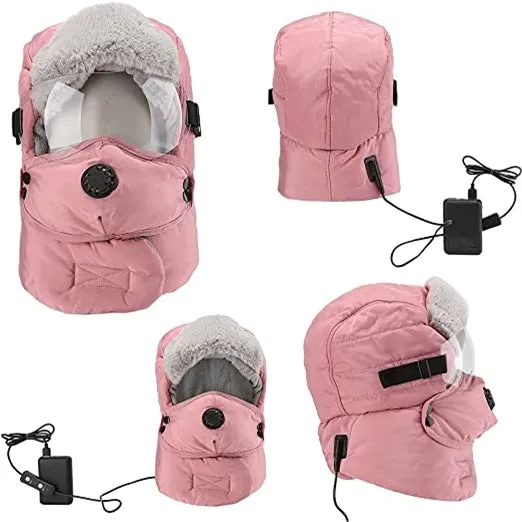 Detachable Goggles Fleece Heated Hat