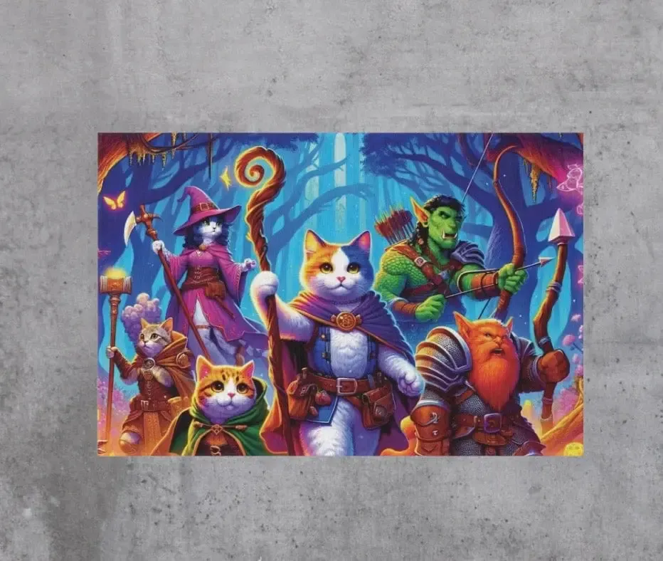 Dungeons and Dragons Adventure - Cat Lover - Indoor/Outdoor Rug
