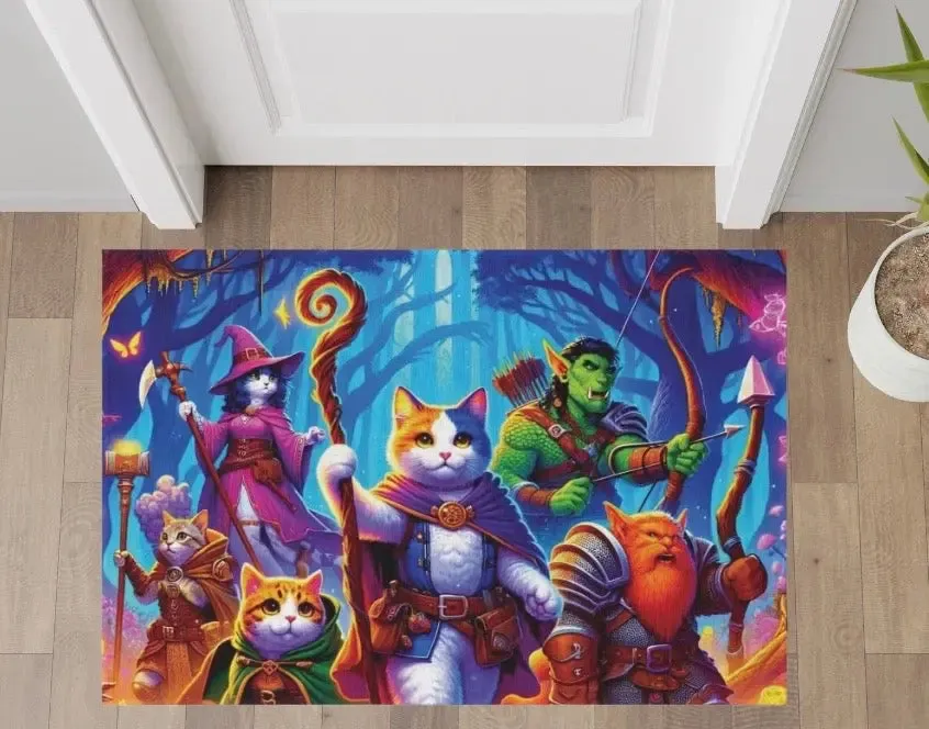 Dungeons and Dragons Adventure - Cat Lover - Indoor/Outdoor Rug