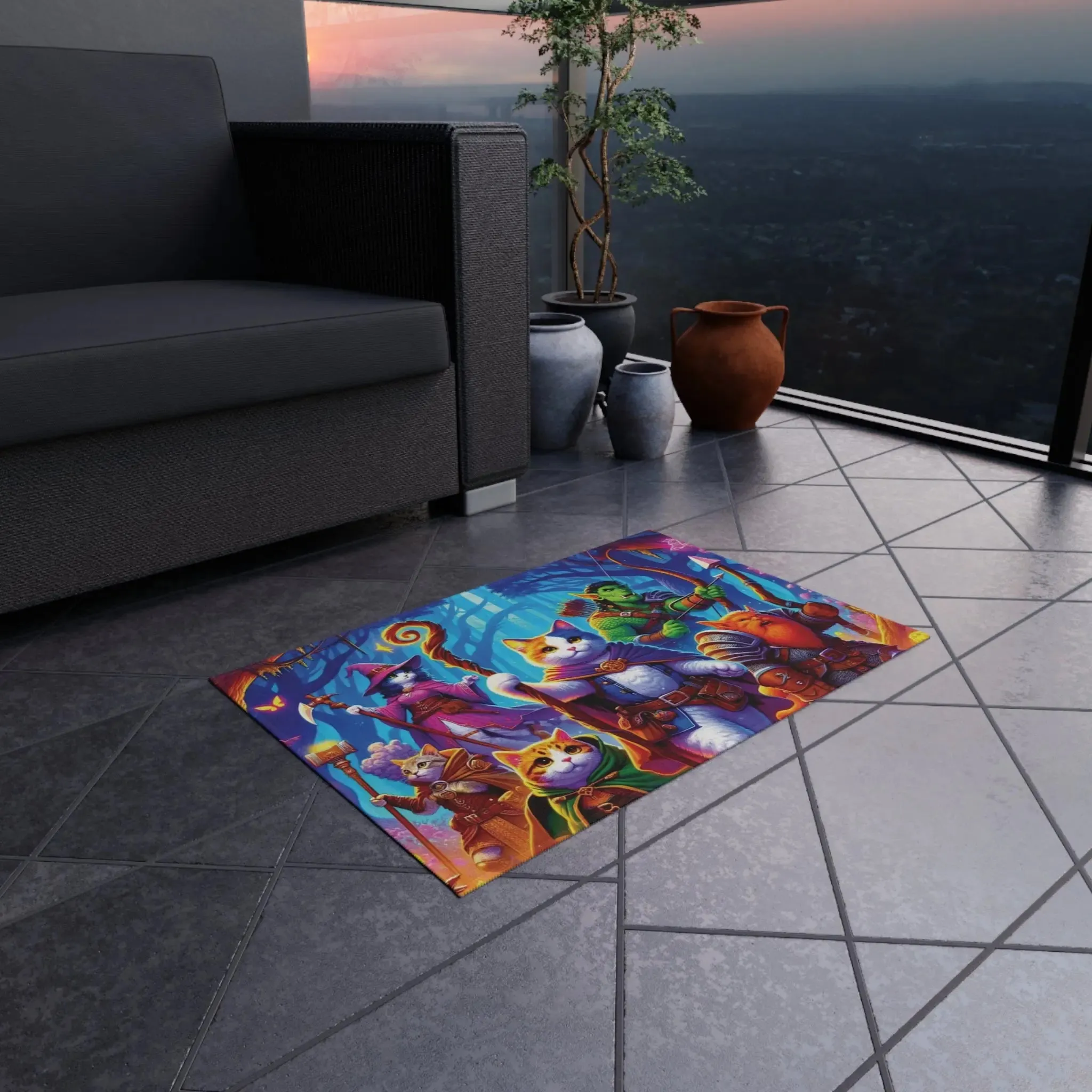Dungeons and Dragons Adventure - Cat Lover - Indoor/Outdoor Rug