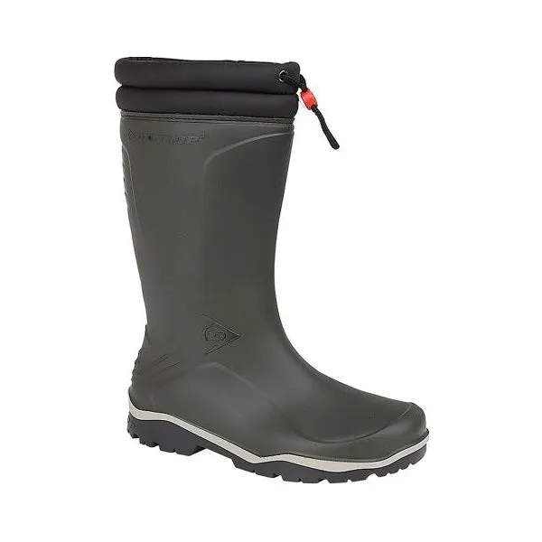 Dunlop BLIZZARD Unisex Warm Lined Wellington Boots Green