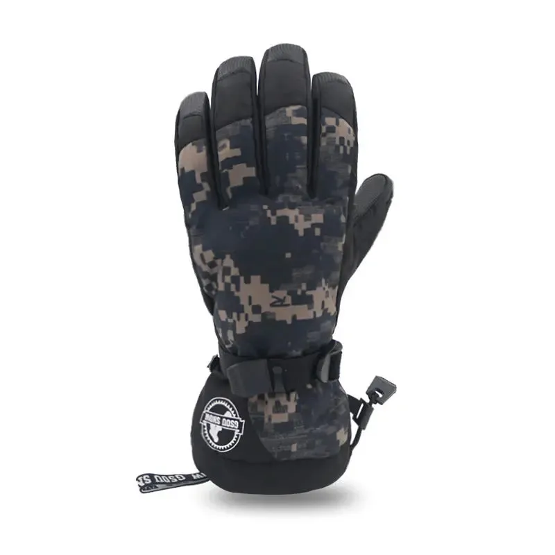 Hotian Men's Ski Snowboard Gloves Waterproof Anti-slip