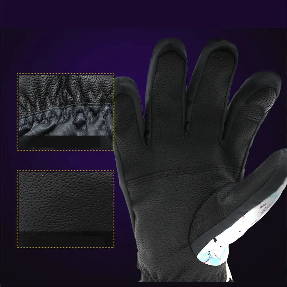 Hotian Men's Ski Snowboard Gloves Waterproof Anti-slip