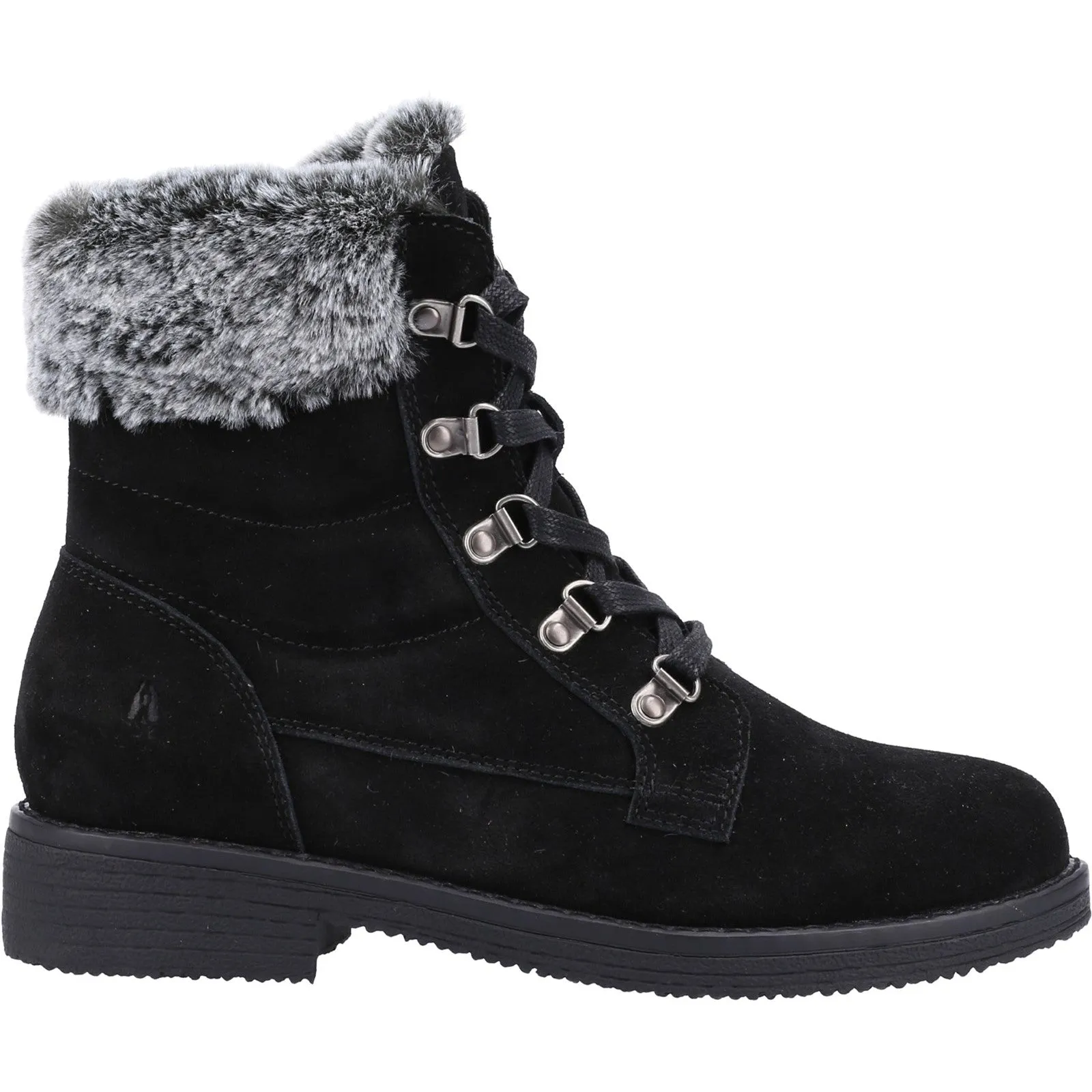 Hush Puppies Womens Florence Suede Mid Boots - Black