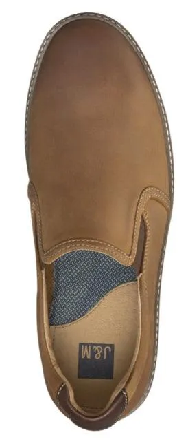 Johnston & Murphy McGuffey Light Tan Oiled Leather Size 8 Slip-On Shoes