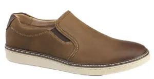 Johnston & Murphy McGuffey Light Tan Oiled Leather Size 8 Slip-On Shoes