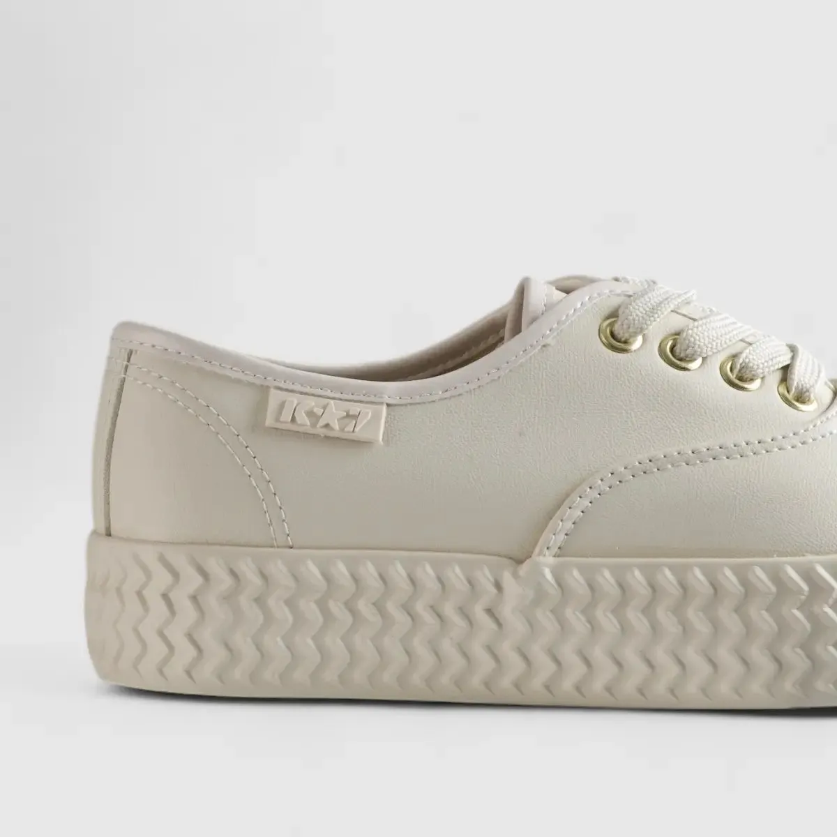 K7 Gayle Lace Up Sneaker Beige