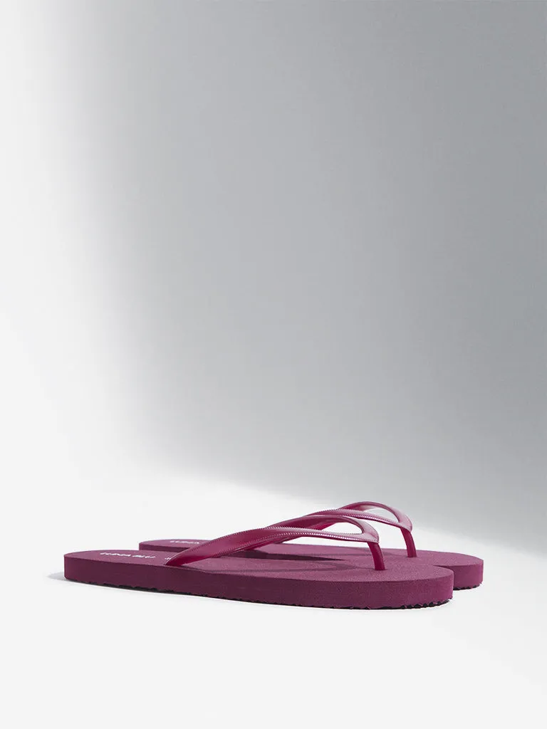 LUNA BLU Maroon Flip-Flop