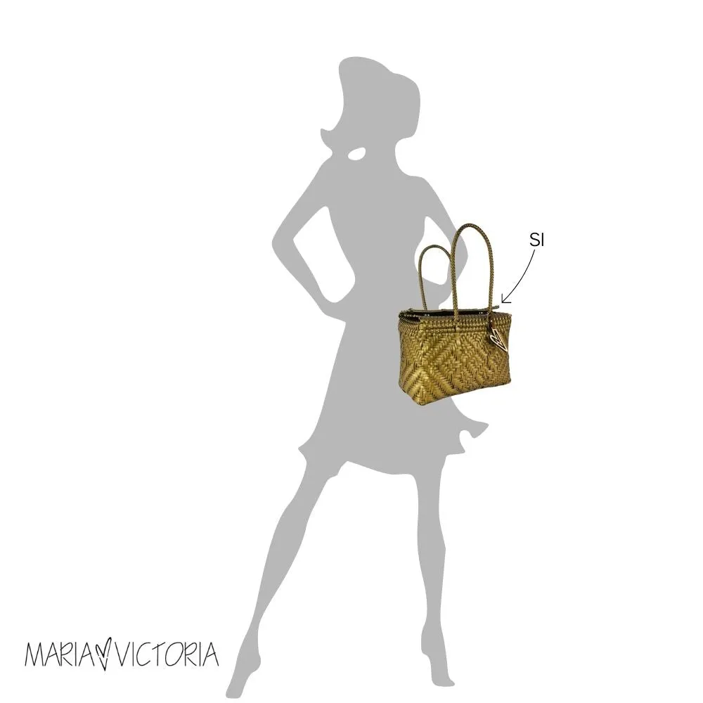 Maria Victoria | Flamingo V2 Baskets | Upcycled, Handwoven, Black&Multicolor Basket