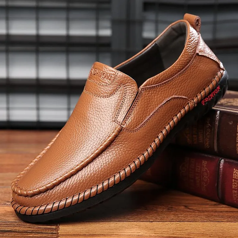 Men's Casual Breathable Leather Slip-ons & Loafers