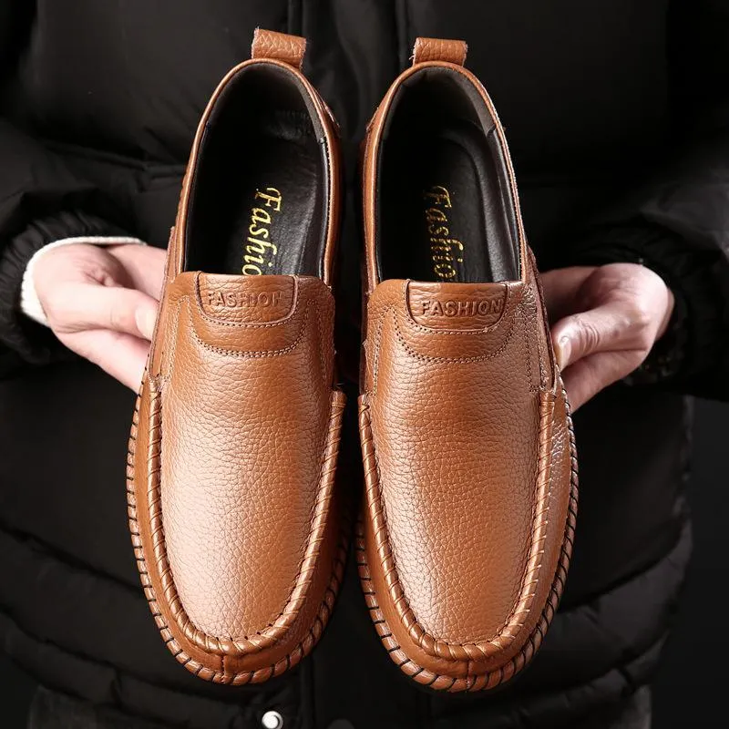 Men's Casual Breathable Leather Slip-ons & Loafers