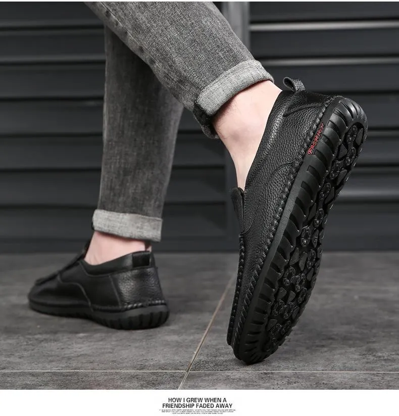 Men's Casual Breathable Leather Slip-ons & Loafers