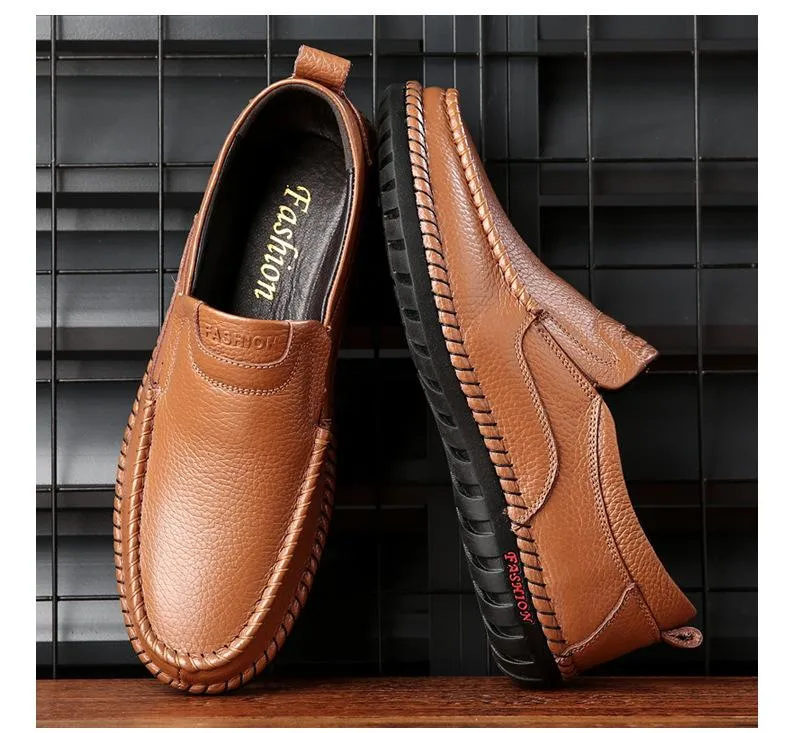 Men's Casual Breathable Leather Slip-ons & Loafers