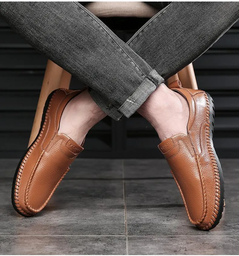 Men's Casual Breathable Leather Slip-ons & Loafers