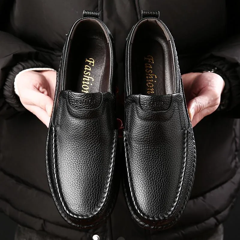 Men's Casual Breathable Leather Slip-ons & Loafers