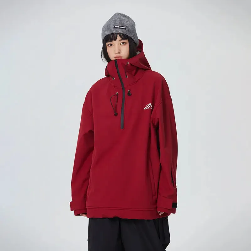 Men's Snowboard Anorak Jacket Outdoor Winter Hoodie