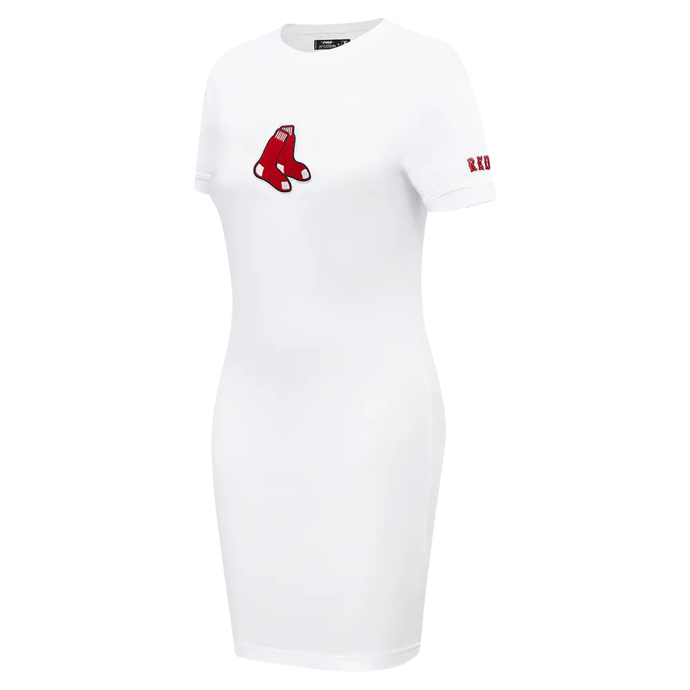 MLB BOSTON RED SOX CLASSIC WOMEN'S BODY CON DRESS (WHITE)