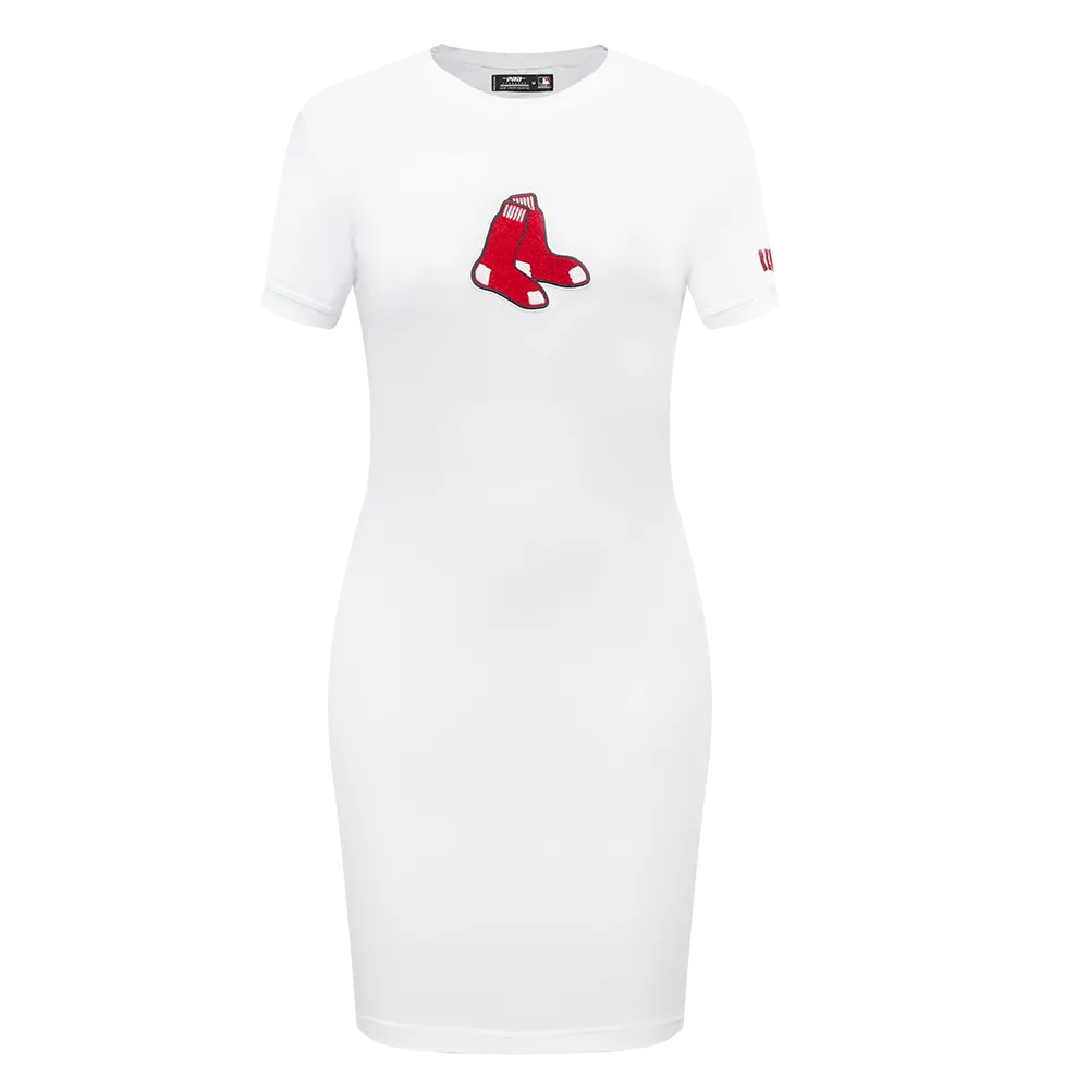 MLB BOSTON RED SOX CLASSIC WOMEN'S BODY CON DRESS (WHITE)