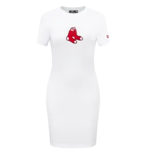 MLB BOSTON RED SOX CLASSIC WOMEN'S BODY CON DRESS (WHITE)
