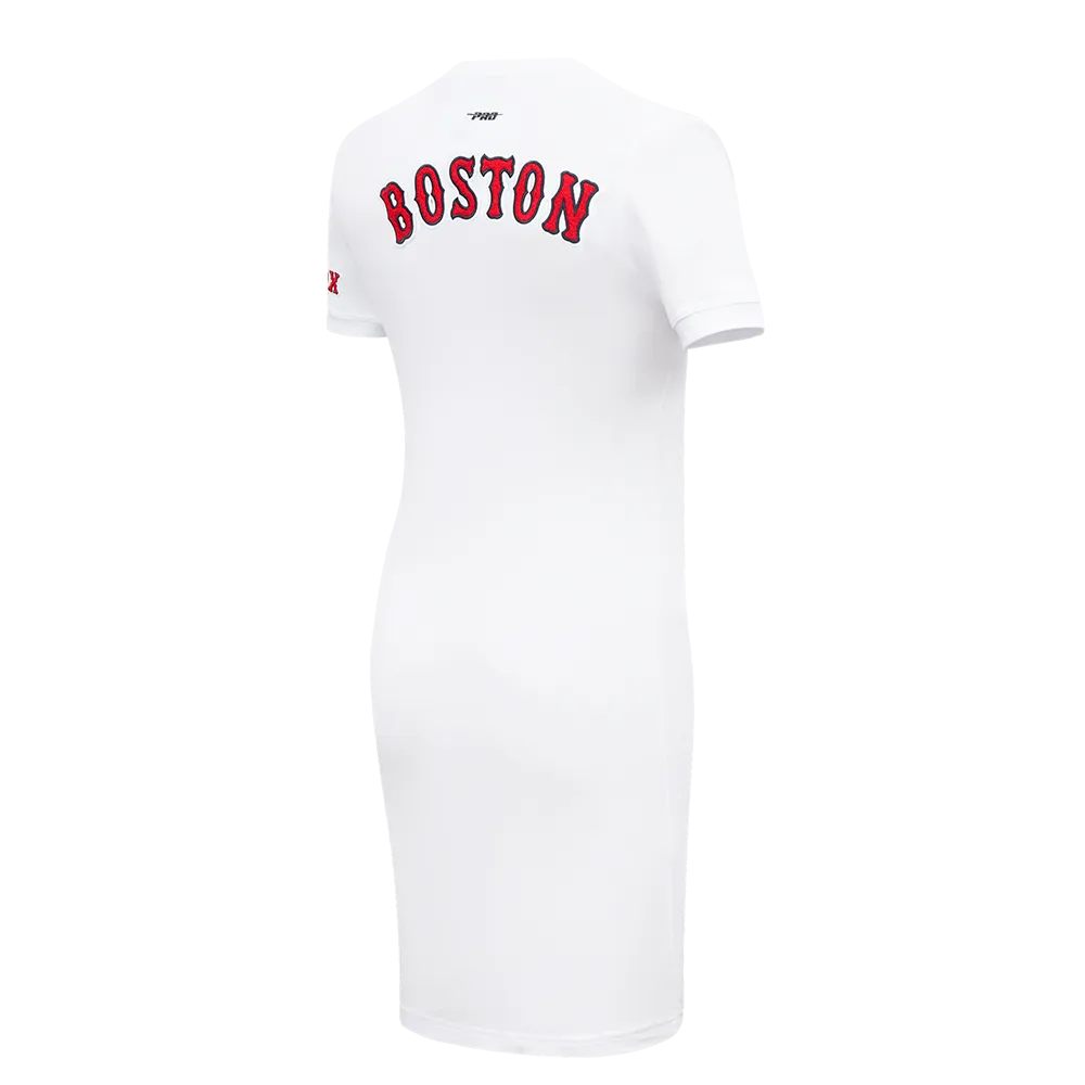 MLB BOSTON RED SOX CLASSIC WOMEN'S BODY CON DRESS (WHITE)