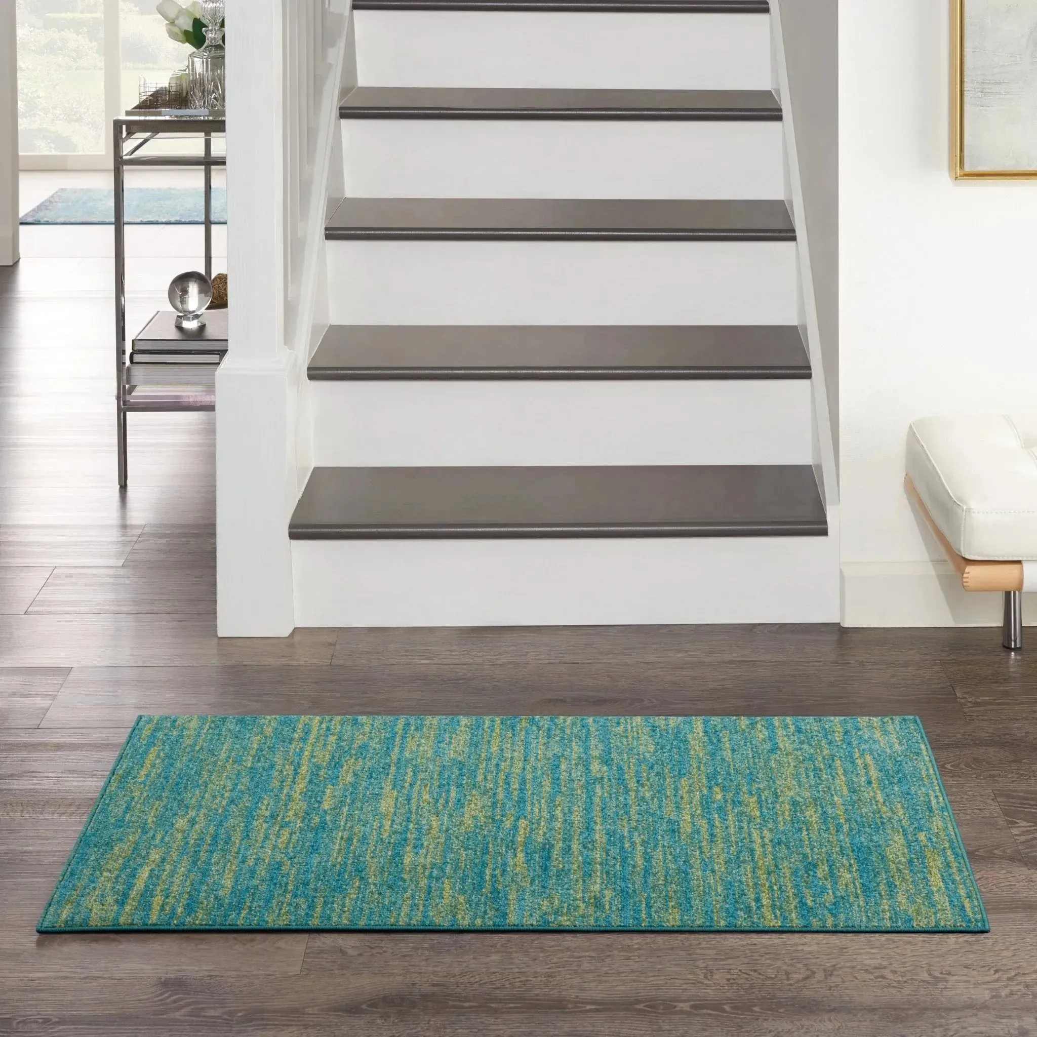 Nourison Essentials NRE01 Blue Green Rug