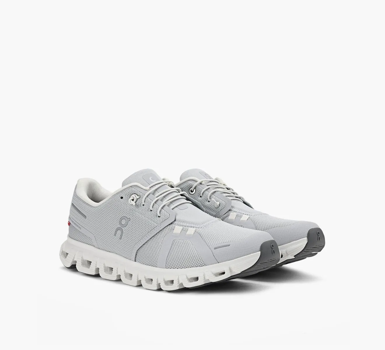On Cloud Men's Cloud 6 Running Shoes- Glacier/ White