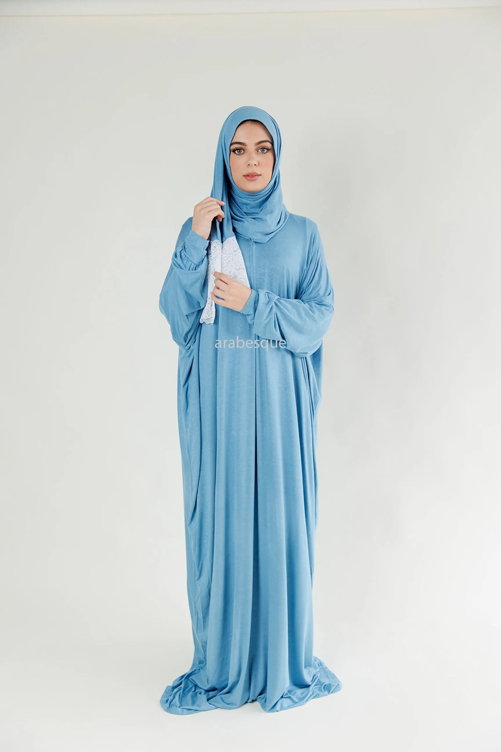 One piece Prayer Dress with attached hijab