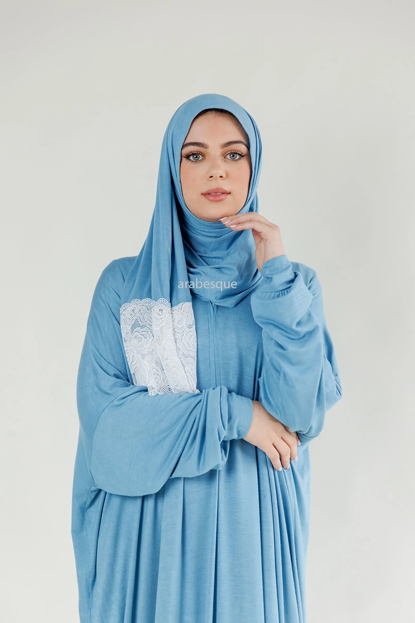 One piece Prayer Dress with attached hijab