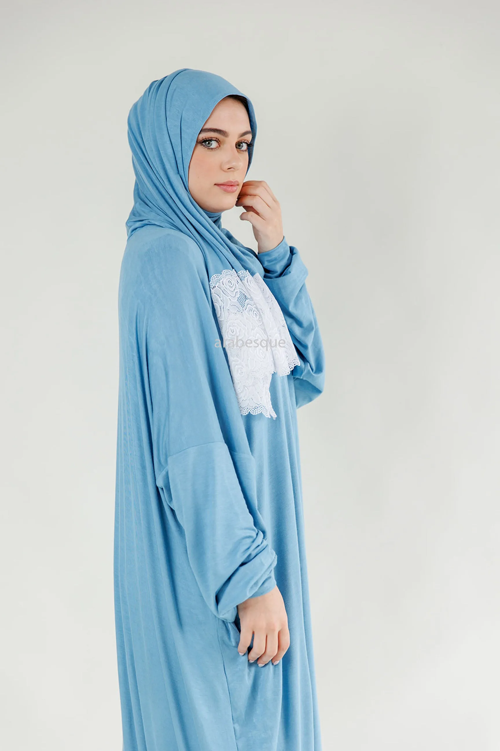 One piece Prayer Dress with attached hijab