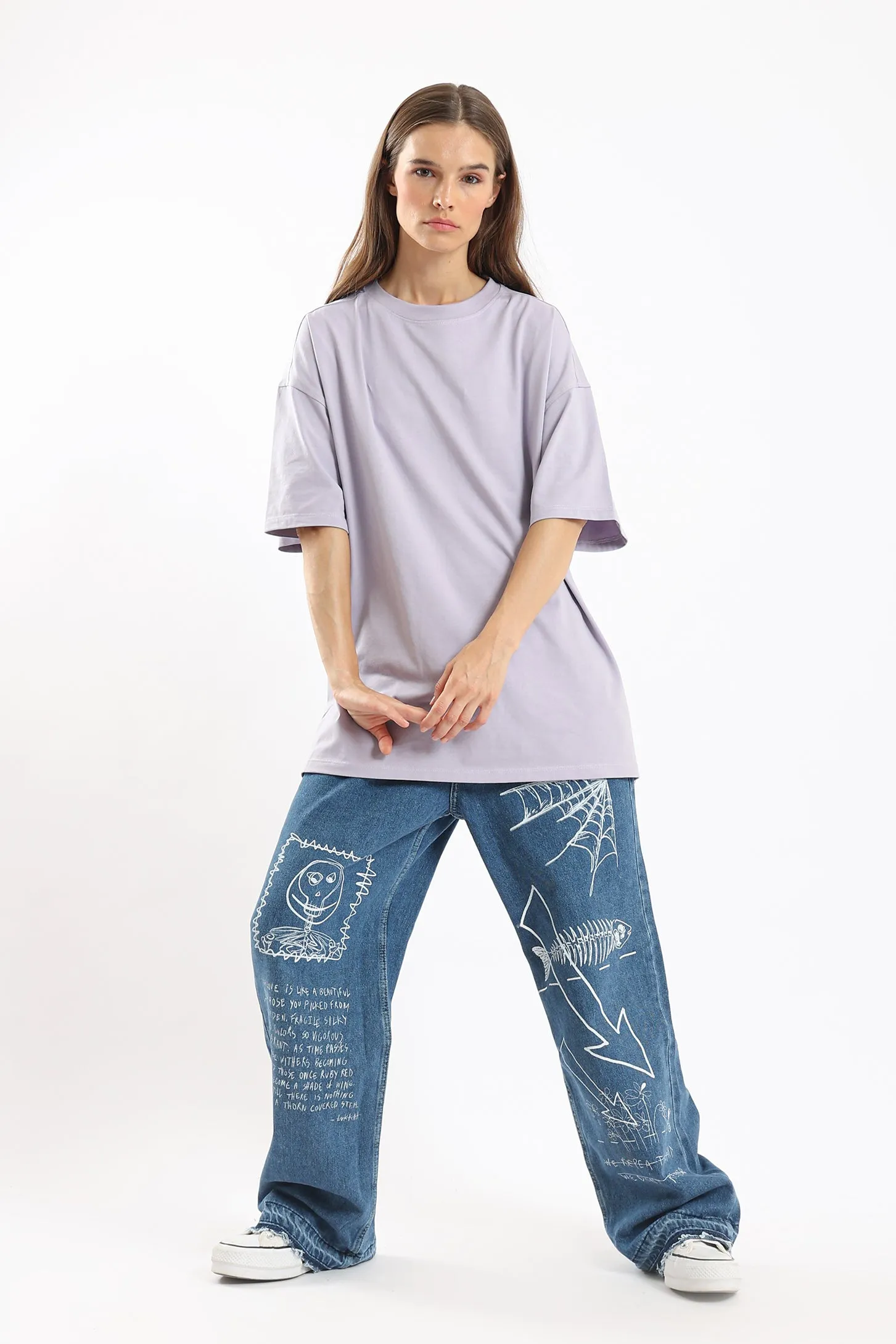 PURE COMFORT OVERSIZED TEE - LILAC