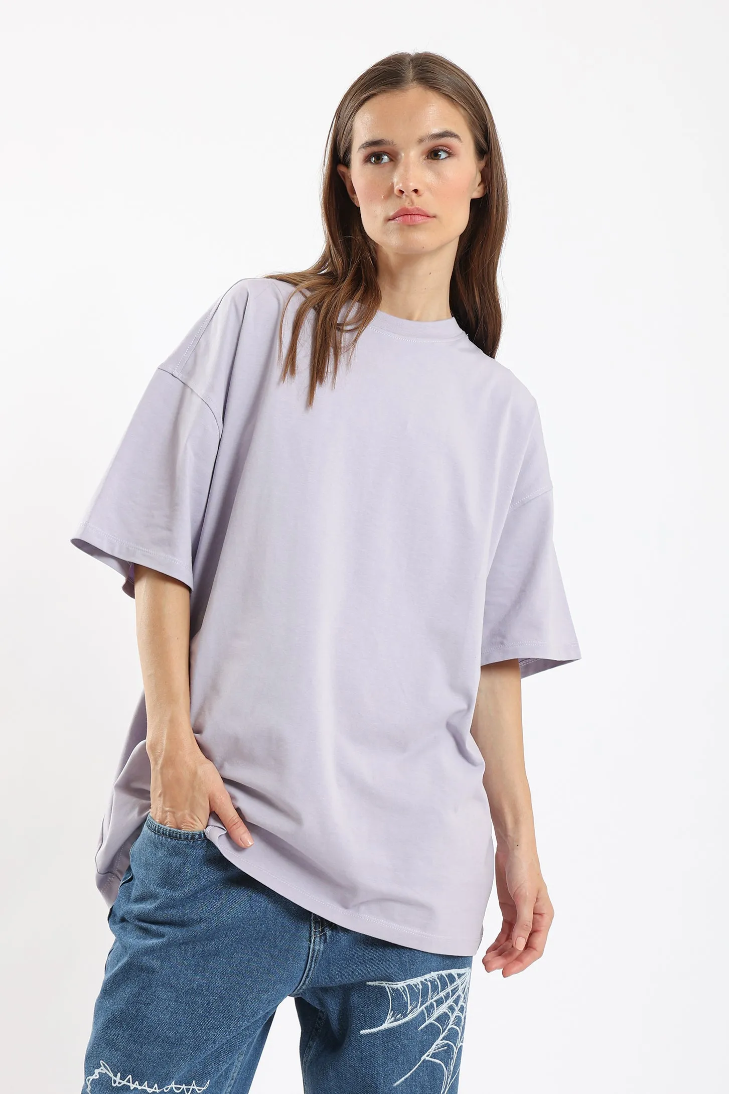 PURE COMFORT OVERSIZED TEE - LILAC