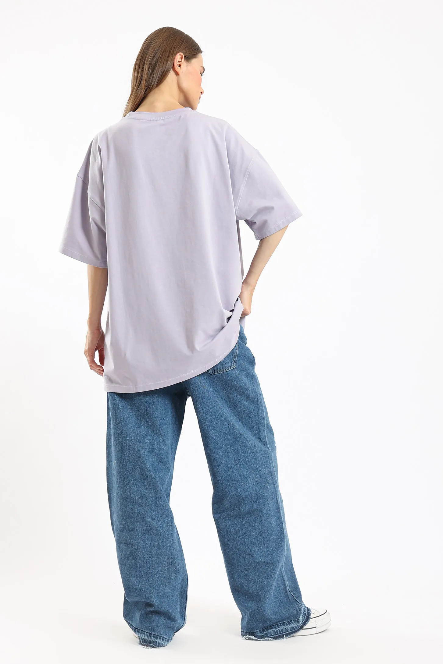 PURE COMFORT OVERSIZED TEE - LILAC