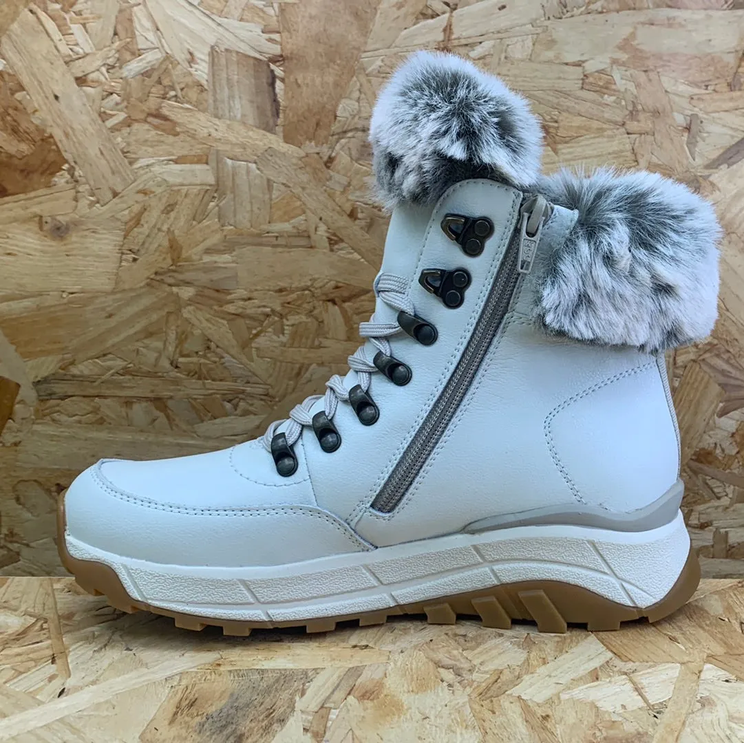 Rieker Womens R-Tex Wool Lined Thermal Leather Fashion Boots - White