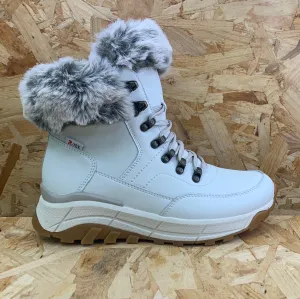 Rieker Womens R-Tex Wool Lined Thermal Leather Fashion Boots - White