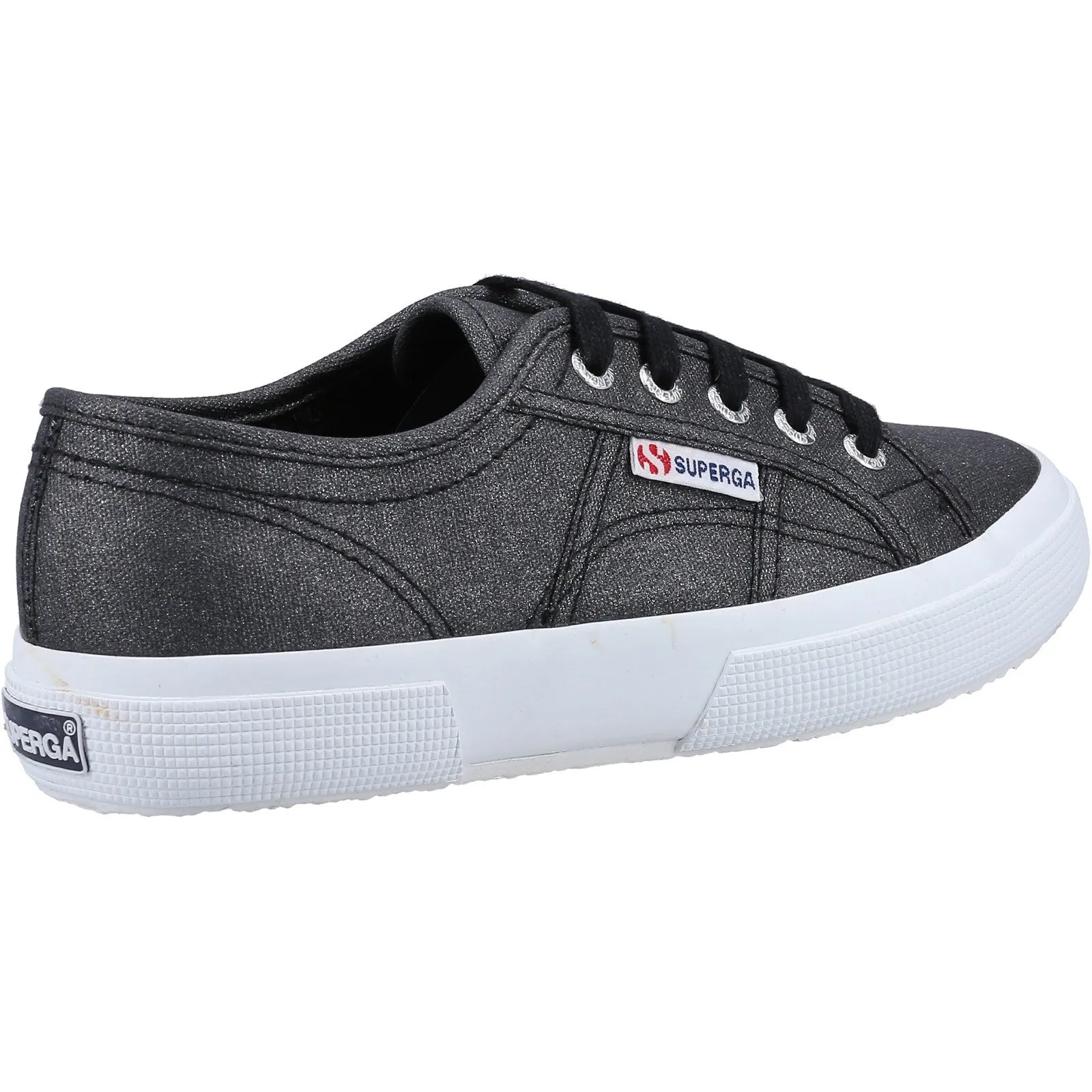 Superga Womens 2750 Glitter Canvas Trainers - Black
