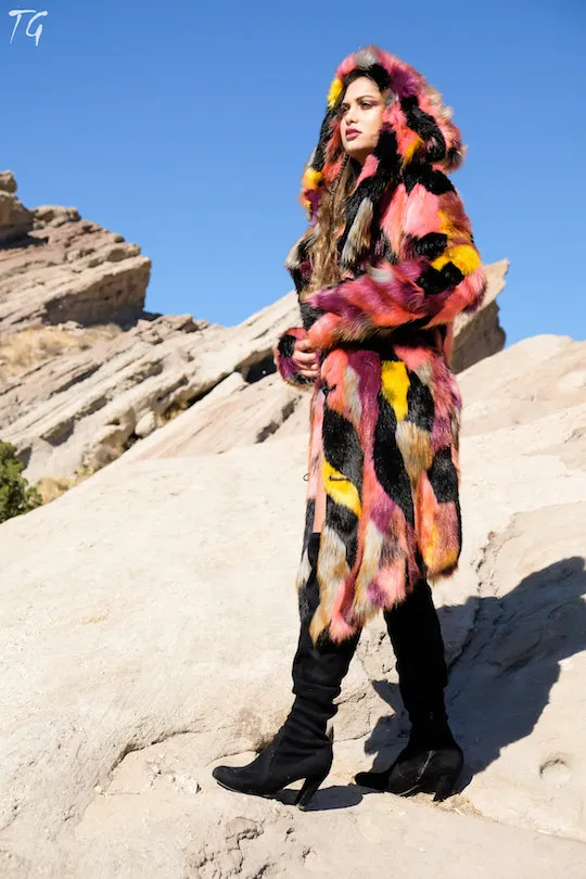 Women's Desert Warrior Coat in "Dark Acid"