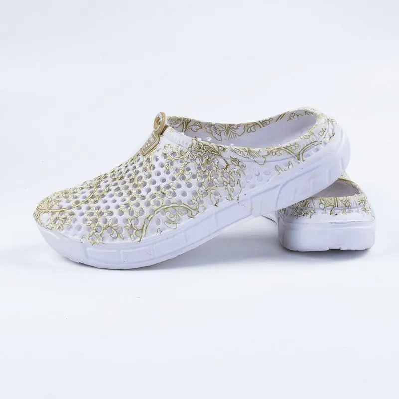 Women's hollow breathable backless water shoes antiskid beach sandals