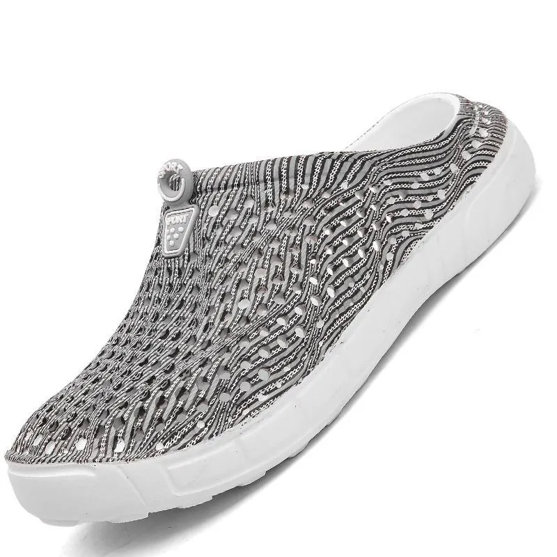 Women's hollow breathable backless water shoes antiskid beach sandals