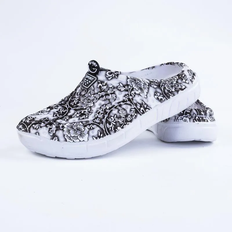 Women's hollow breathable backless water shoes antiskid beach sandals