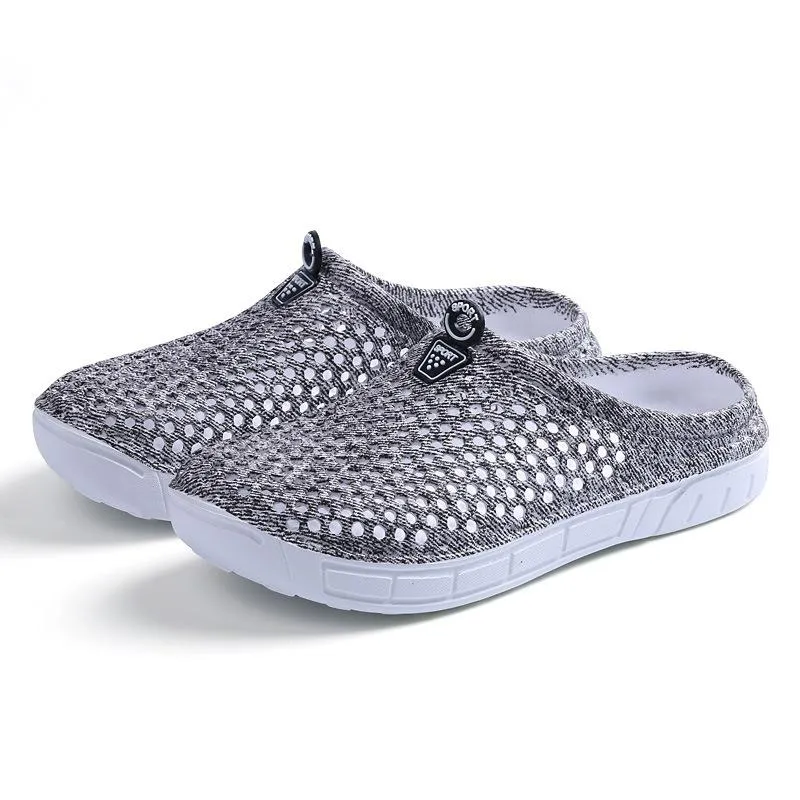 Women's hollow breathable backless water shoes antiskid beach sandals