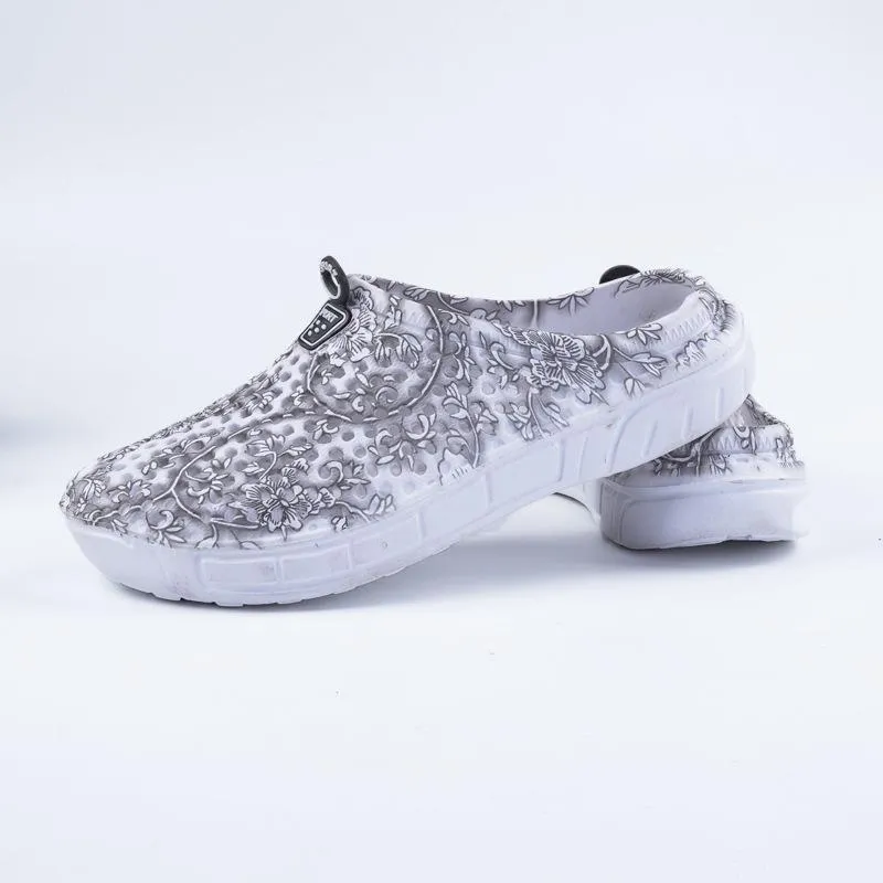 Women's hollow breathable backless water shoes antiskid beach sandals