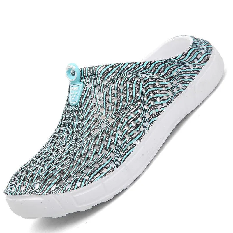 Women's hollow breathable backless water shoes antiskid beach sandals