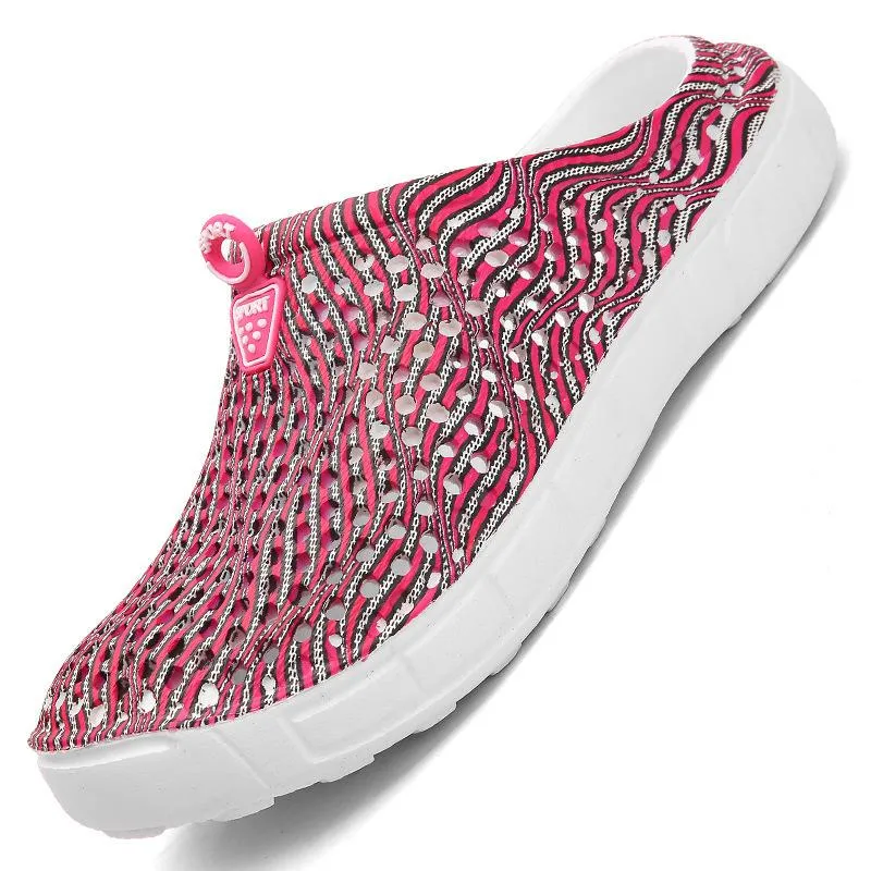 Women's hollow breathable backless water shoes antiskid beach sandals